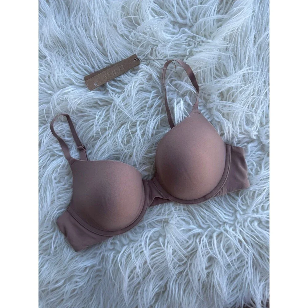 Skims Fits Everybody T-shirt Bra Sienna Size 34B - Picture 3 of 6